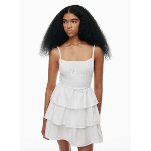 WILFRED White Blooming Poplin Dress 100% Cotton Small Aritzia